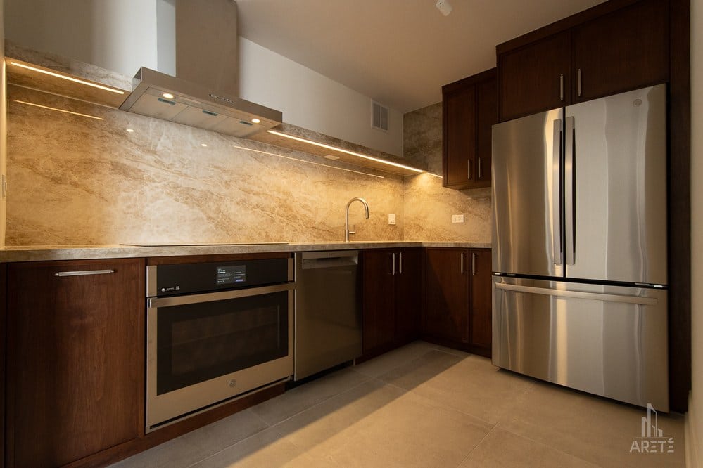 Chicago Kitchen Remodel Lakeview Walnut Cabinets | Areté Renovat