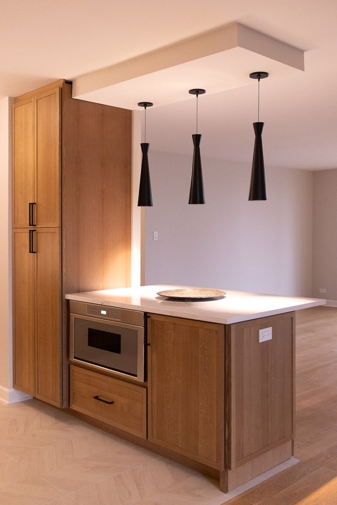Open Concept High-Rise Kitchen Island - Gold Coast Chicago - Arete' Open Concept High-Rise Kitchen Island - Gold Coast Chicago