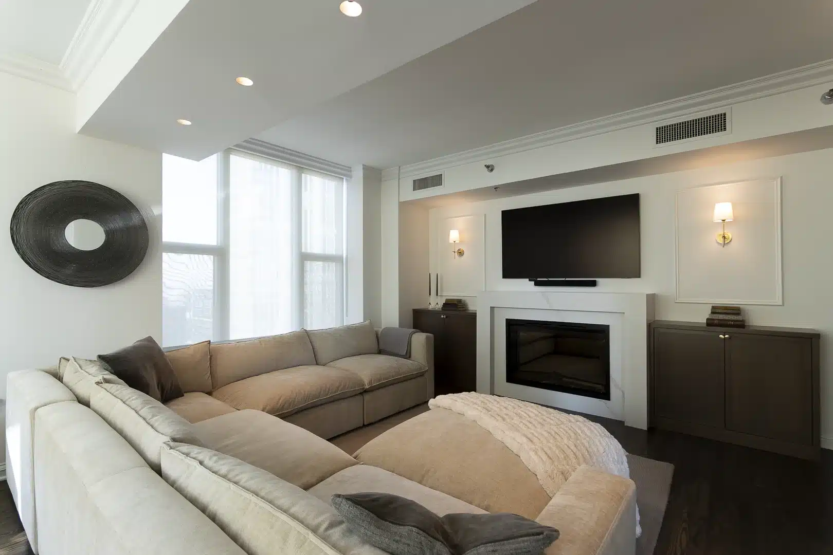 renovated luxury condo interior in Lakeshore East